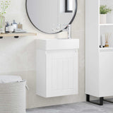 Bathroom Vanity Unit with Tap White 45.5 x 25.5 x 84 cm 889491