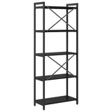 Bookshelf Black Oak 60 x 30 x 155 cm Engineered Wood 868383