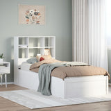 Bed Frame without Mattress White 90x200 cm Solid Wood Pine 3323465