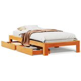 Bed Frame without Mattress Wax Brown 90x190 cm Single Solid Wood Pine 3309022