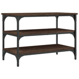 Shoe Bench Brown Oak 70x38.5x49 cm Engineered Wood 839042