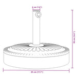 ZNTS Parasol Base for Ø38 / 48 mm Poles 25 kg Round 4007981
