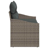 Garden Sofa with Cushion Grey 123 x 62 x 69cm Poly Rattan 42006774