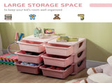 Kids Storage Unit, with Six Drawers - Pink T3398P347681