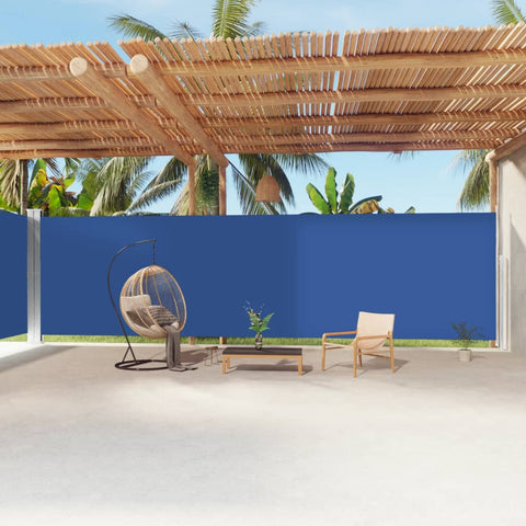 Retractable Side Awning Blue 220x1200 cm 318088