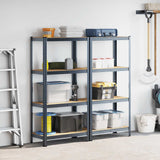 4-Layer Storage Shelves 2 pcs Anthracite Steel&Engineered Wood 4016937