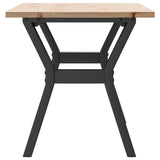 Coffee Table Y-Frame 100x50x45 cm Solid Wood Pine and Steel 3282710