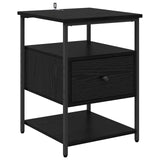 Bedside Cabinet 2 pcs Black Oak 40 x 42 x 56 cm Engineered Wood 881879