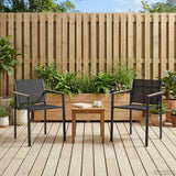 Garden Chairs 2 pcs Black and Anthracite 53.5 x 59 x 77 cm 42025099