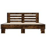 Bed Frame without Mattress Smoked Oak 150x200 cm King Size 3280099
