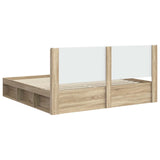 Bed Frame with Storage and Headboard Sonoma Oak 200 x 200 cm 3413815