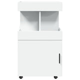 Bar Cart White 50x41x89 cm Engineered Wood 848262