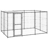Outdoor Dog Kennel Steel with Roof 7.26 m 3082293