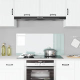 Kitchen Backsplash White 110 x 50 cm Tempered Glass 42001287