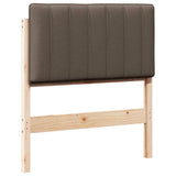 Upholstered Headboard Brown and Taupe 80 cm Solid Pine Wood 880206