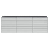 Garden Raised Bed 240x40x77 cm Galvanized Steel Silver 316887