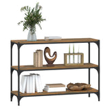 Book Cabinet Smoked Oak 100x33x70.5 cm Engineered Wood and Steel 819354