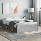 ZNTS Bed Frame without Mattress Concrete Grey 120x200 cm 3203855