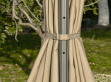 3 x 3 Aluminium Sun Square Canopy Top w/ Adjustable Pole Angle Khaki T3398P313646