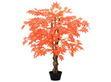 Artificial Maple Tree Red 80 x 16 x 120 cm Fabric and Wood 42042083