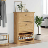 Shoe Rack BODO Honey Brown 80 x 35 x 118 cm Engineered Wood 42023477