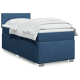 Box Spring Bed with Mattress Blue 100x200 cm Fabric 3285798