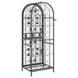 Wine Rack for 41 Bottles Black 45x36x120 cm Wrought Iron 358370