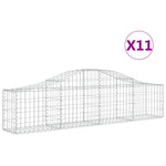 Arched Gabion Baskets 11 pcs 200x30x40/60 cm Galvanised Iron 3145376