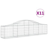 Arched Gabion Baskets 11 pcs 200x30x40/60 cm Galvanised Iron 3145376