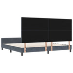ZNTS Dark Grey Velvet Bed Frame 200x200 cm 3345030
