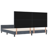 ZNTS Dark Grey Velvet Bed Frame 200x200 cm 3345030