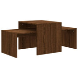 Coffee Table Set Brown Oak 100x48x40 cm Engineered Wood 815548