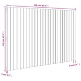 Wall Headboard Grey 166x3x110 cm Solid Wood Pine 824960