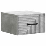 Wall-Mounted Bedside Cabinet with Drawer 2 pcs Concrete Grey 898602