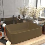 147051 Luxury Wash Basin Matt Cream 41x30x12 cm Ceramic
