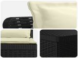 3-Seater Garden Sofa with Cushions Rattan Look PP Anthracite 3443834