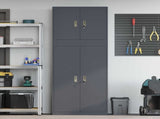 Storage Cabinet 2 pcs Anthracite 80 x 40 x 210 cm Steel 3438743