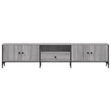 TV Cabinet with Drawer Grey Sonoma 200x25x44 cm Engineered Wood 838991