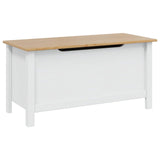 Storage Box HILL White and Honey Brown 90 x 40 x 45 cm 42025032