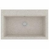 Kitchen Sink Beige 79 x 50 x 31 cm Quartz and Resin 147055