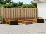 Outdoor Sofa Set 8 pcs Natural Solid Acacia Wood 3383152