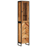 Bathroom Cabinet 40x27x190 cm Iron and Solid Wood Acacia 3217118