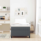 Platform Bed Frame Dark Grey 80 x 200 cm Fabric 3337378