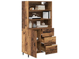 Highboard with Drawer 2 pcs Old Wood Engineered Wood 3415816