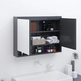 Bathroom Mirror Cabinet 80x15x60 cm MDF Grey 331534