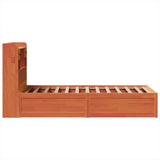 Bed Frame without Mattress Wax Brown 75x190 cm Small Single Solid Wood Pine 3323520
