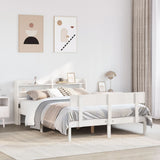 Bed Frame without Mattress White 140x200 cm Solid Wood Pine 3306620