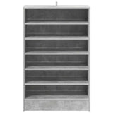 808949 Shoe Cabinet Concrete Grey 60x35x92 cm Engineered Wood