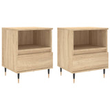 Bedside Cabinets 2 pcs Sonoma Oak 40x35x50 cm Engineered Wood 830611