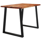 Dining Table with Live Edge 110x70x75 cm Solid Wood Acacia 353288